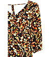 Феерична рокля Venga в кафяви нюанси с флорален принт-3 снимка