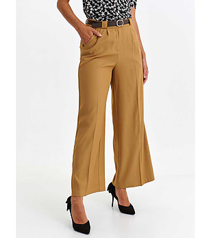 Дамски панталон в цвят камел Misona снимка