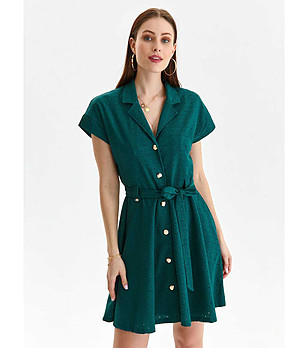 Зелена рокля с копчета Donatela снимка