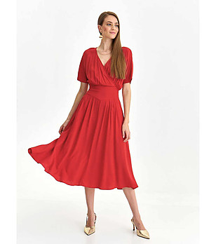 Елегантна червена рокля Magdalena снимка