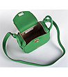 Зелена дамска чанта от естествена кожа Hilaria-4 снимка