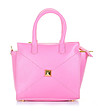 Кокетна дамска чанта в розов цвят от естествена кожа Olinda-1 снимка