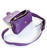 Дамска лилава чанта от естествена кожа Carla-4 снимка