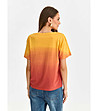 Дамска памучна тениска в преливащи оранжеви нюанси Bonita-2 снимка