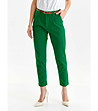 Зелен дамски памучен панталон Denia-1 снимка