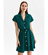 Зелена рокля с копчета Donatela-0 снимка