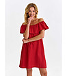 Феерична къса рокля в червено Federica-2 снимка