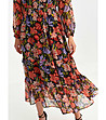 Дълга многоцветна рокля с флорален принт Erica-2 снимка