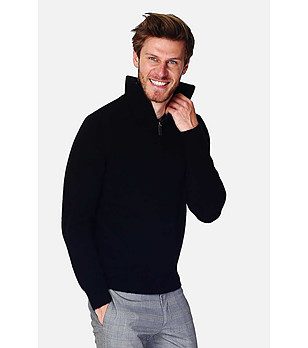 Мъжки черен пуловер Dexter снимка