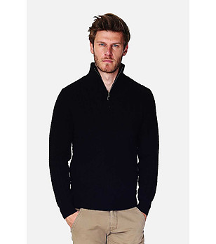 Мъжки пуловер в черно с кашмир Conrad снимка