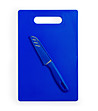 Комплект от дъска и нож за белене в синьо-0 снимка