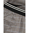 Кариран дамски панталон в бежово, синьо и черноl Kolia-4 снимка