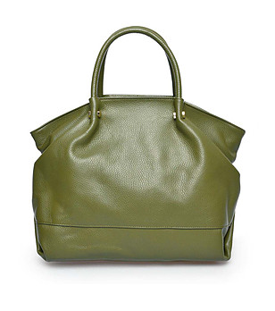 Зелена дамска чанта от естествена кожа Claret снимка