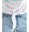 Бяла дамска памучна тениска с щампа Sierra-3 снимка