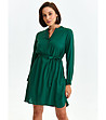 Зелена рокля с дълги ръкави Robyn-0 снимка