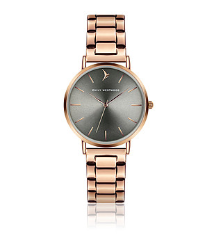 Дамски розовозлатист часовник със сив циферблат Vivi снимка