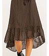 Кафява ефирна памучна рокля Dili-2 снимка