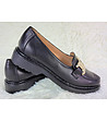 Черни дамски кожени обувки Olinda-2 снимка