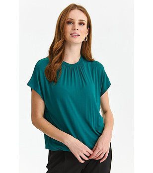 Дамска блуза в зелен нюанс Ina снимка