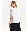 Бяла ефектна дамска блуза Gia-1 снимка
