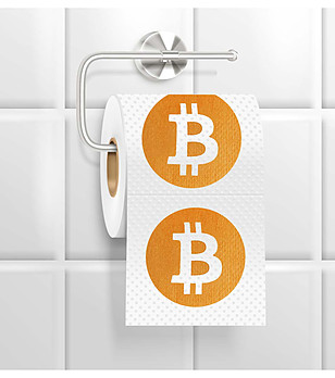 Тоалетна хартия Bitcoin снимка