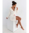Дамски пухкав халат в екрю Sephora-2 снимка