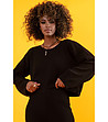 Черна дамска блуза от бамбук-0 снимка