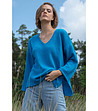 Дамски пуловер в синьо Riatta-0 снимка