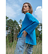 Дамски пуловер в синьо Riatta-3 снимка