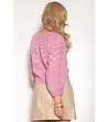 Дамски ажурен пуловер в розово Keila-1 снимка