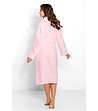 Дълъг дамски халат в розово Rosie-1 снимка