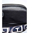 Черна дамска кожена чанта с ефектна презрамка Teti-2 снимка