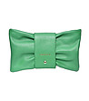 Зелена дамска кожена чанта Karra-0 снимка