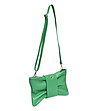 Зелена дамска кожена чанта Karra-1 снимка