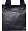 Дамска черна чанта от естествена кожа Caren-2 снимка