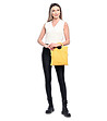 Жълта дамска чанта от естествена кожа с несесер Ambala-4 снимка