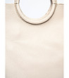Светлобежова дамска чанта от естествена кожа с несесер Ambala-2 снимка