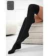 Памучни дълги дамски чорапи в сив меланж 100 den  Daria-3 снимка