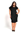 Черна елегантна рокля в макси размер-0 снимка