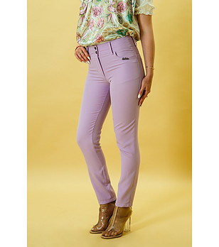 Спортно-елегантен дамски панталон в лилав нюанс снимка