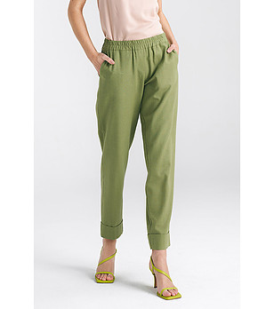 Зелен дамски панталон Trika снимка