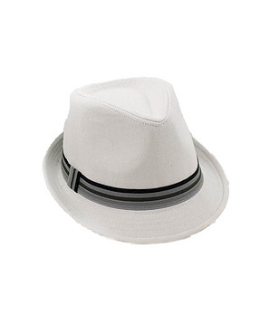 Unisex шапка трилби в бяло Teti снимка