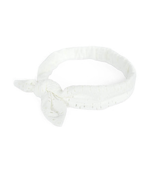 Бяла лента за глава от английска дантела Montale снимка