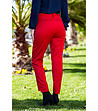 Елегантен дамски червен панталон -1 снимка