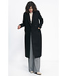 Черно дамско палто Ozana-4 снимка