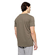 Памучна мъжка тениска в цвят каки-1 снимка