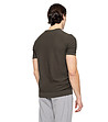 Мъжка памучна тениска в тъмнозелен цвят-2 снимка