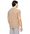 Мъжка памучна тениска в бежов цвят-1 снимка
