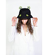 Черна дамска шапка жабка Froggie -2 снимка