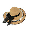 Дамска шапка в бежово с панделка Perea-2 снимка